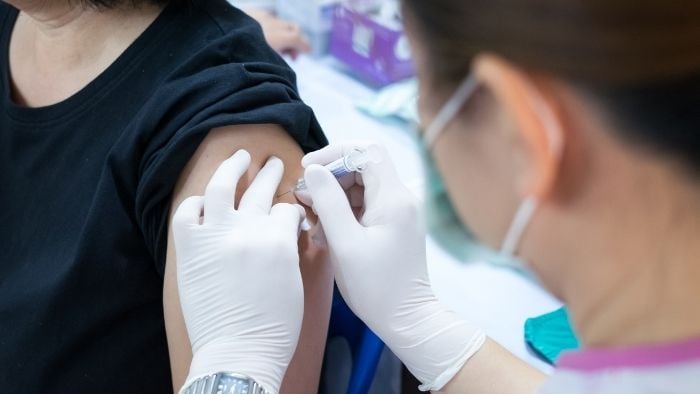 person receiving vaccination